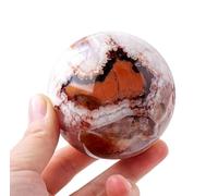 HWXMUGLXL Dragon Pattern Geode Sphere Rock Ornament for Collecting, Crystal Gemstones Ball Sculpture Figurine for Divination Home Decoration,50-55mm Gemstone Stone