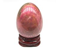 HWXMUGLXL Egg Shaped Gemstone Stones Crystals Agates Quartzs Polished Craft Trinket Furnishing Decoration (Color : Rhodonite) Gemstone Stone