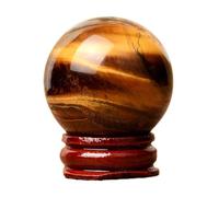 HWXMUGLXL Home Decor Collectible Tiger's Eye Gemstone Sphere with Stand, Crystals Ball Divination for Feng Shui, 3cm/1.2in Gemstone Stone