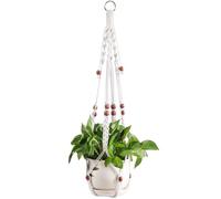 HWXZUUO Macrame Plant Hanger 32'' Woven Boho Plant Hanger Holder Topped with Ring Heavy Loading Hangers Indoor for Flowers & Plants Display