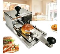 HWYYLXS Affetta Pane Manuale Professionale E Taglia Panini per Hamburger con Altezza Lama Regolabile (10 Mm), Tagliatrice in Acciaio Inox per Bagel E Pane Rotondo, Senza Elettricità, per Panetterie