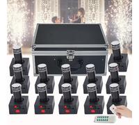 HWYYLXS System di sparo fuochi d'artificio, Macchina per fuochi d'artificio da palco, Base Opzionale 4/6/8/10/12, Alimentato a Batteria, Ecologico, per Feste di Matrimonio,12Base