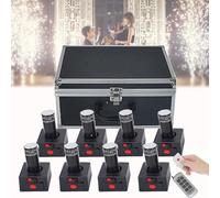 HWYYLXS System di sparo fuochi d'artificio, Macchina per fuochi d'artificio da palco, Base Opzionale 4/6/8/10/12, Alimentato a Batteria, Ecologico, per Feste di Matrimonio,8Base