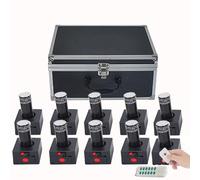 HWYYLXS System di sparo fuochi d'artificio, Macchina per fuochi d'artificio da palco, Base Opzionale 4/6/8/10/12, Alimentato a Batteria, Ecologico, per Feste di Matrimonio,10Base