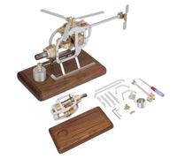 HX15 - Modellino di motore per elicotteri meccanici, funzionante, da costruire, regalo per ingegneri meccanici e appassionati di aviazione (versione kit)