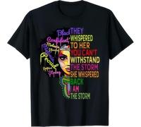HXASKKF Juneteenth Shirt I Am The Storm Women Black History Month T-Shirt