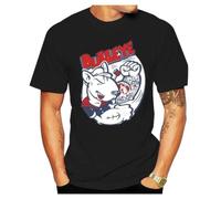 HXASKKF Men Bull Terrier T-Shirt The Bulleye Hand Print White Shirt Bullterrier Lover Gift Idea Psiakrew Mens T-Shirt.