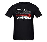 HXASKKF Men-Clothes-Space-Pirate-Captain-Harlock-Arcadia-Kei-Yuki-Tadashi-Anime-Tshirt-Red-T-Shirts-Battleship.