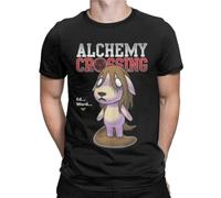 HXASKKF Men Fusion Fullmetal Alchemist Anime T Shirts Alchemy Crossing Cotton Clothes Novelty Short Sleeve O Neck Tees T-Shirts