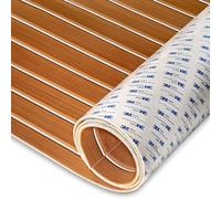 HXBYX 3 m Eva Foam Boat Decking Marine Flooring Pad Pad Faux Teak Foglio di Teak Posteriore Autoadesivo per barche kayak Pontoon Yacht Swim Pool RV Pavimento 240 x 112 cm/240 x 79 cm/240 x 41 cm/240 x