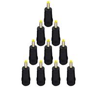 Hxchen 10Pcs Yellow Tip 4.0x1.7 mm Male Plug to 5.5x2.5mm Female Jack DC Power Connector Black