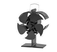 HXCTZHO Ventilatore For Stufa A Legna A 5 Pale Nero, Riscaldatore For Stufa A Legna, Ventilatore Ecologico, Silenzioso, Distribuzione Efficiente Del Calore