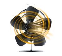 HXCTZHO Ventilatore For Stufa A Legna A 5 Pale, Riscaldatore Invernale, Distribuzione Efficiente Del Calore, Rotazione Di 60 Gradi, 2024