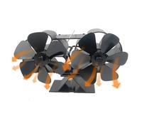HXCTZHO Ventilatore For Stufa A Legna Con Doppio Motore Silenzioso, 6 Pale, Non Elettrico, Attivato Dal Calore, Con Staffa E Termomagnete