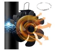 HXCTZHO Ventilatore Magnetico A 6 Pale For Stufe A Legna Alimentato A Calore For Camini E Tubi. Circolazione Efficiente Del Calore. Adatto For Bruciatori A Legna/tronchi.