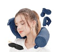 Hxcxrst Cuscino da Viaggio Memory Foam, Per supporto per collo, mento, vita e gambe - Cuscino regolabile e pieghevole per viaggi in famiglia, aereo, autobus, treno