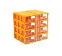 HXDKJSO F0 8/16 Pezzi Mini Contenitore impilabile for Attrezzi, Piccole Parti, Viti, Artigianato, Filo da Cucito, Gioielli, organizzatore(F0 Yellow 8pcs)