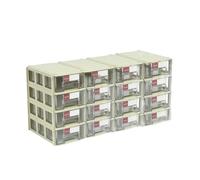 HXDKJSO F0 8/16 Pezzi Mini Contenitore impilabile for Attrezzi, Piccole Parti, Viti, Artigianato, Filo da Cucito, Gioielli, organizzatore(F0 Gray 16pcs)