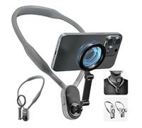 HXDKJSO Supporto Magnetico for Collo TELESIN in Silicone for Telefono, a sgancio rapido, for iPhone 15, 14, 13, 12, 11, Accessori Samsung(Gray)