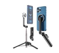 HXDKJSO Treppiede Magnetico for Selfie TELESIN con Supporto for Cellulare Magsafe remoto for riprese Verticali(0.69m Selfie Stick)