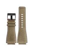 HXFFXHF 34 * 24mm End Convesso in Convesso a Vite Italiane Watch Band per la Serie Bell BR01 BR03 Braccialette con Orologio con Cabina di Orologi Ross Ross mascella (Silicone Nero BK)