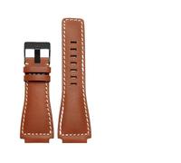HXFFXHF 34 * 24mm End Convesso in Convesso a Vite Italiane Watch Band per la Serie Bell BR01 BR03 Braccialette con Orologio con Cabina di Orologi Ross Ross mascella (Silicone Nero BK)