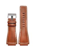 HXFFXHF 34 * 24mm End Convesso in Convesso a Vite Italiane Watch Band per la Serie Bell BR01 BR03 Braccialette con Orologio con Cabina di Orologi Ross Ross mascella (Silicone Nero BK)