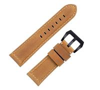 HXFFXHF Accessori per orologi fatti a mano Vintage Vintage Genuine Crazy Horse Watchband 24mm per fibbia tangamica cinturino Panerai (colore: rosa blu, taglia: 22mm)