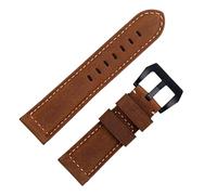 HXFFXHF Accessori per orologi fatti a mano Vintage Vintage Genuine Crazy Horse Watchband 24mm per fibbia tangamica cinturino Panerai (colore: rosa blu, taglia: 22mm)