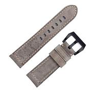 HXFFXHF Accessori per orologi fatti a mano Vintage Vintage Genuine Crazy Horse Watchband 24mm per fibbia tangamica cinturino Panerai (colore: rosa blu, taglia: 22mm)