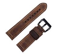 HXFFXHF Accessori per orologi fatti a mano Vintage Vintage Genuine Crazy Horse Watchband 24mm per fibbia tangamica cinturino Panerai (colore: rosa blu, taglia: 22mm)