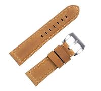HXFFXHF Accessori per orologi fatti a mano Vintage Vintage Genuine Crazy Horse Watchband 24mm per fibbia tangamica cinturino Panerai (colore: rosa blu, taglia: 22mm)