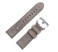 HXFFXHF Accessori per orologi fatti a mano Vintage Vintage Genuine Crazy Horse Watchband 24mm per fibbia tangamica cinturino Panerai (colore: rosa blu, taglia: 22mm)