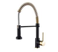 HXFFXHF Bar per la Fattoria Commerciale, Rubinetto, beccuccio girevoli Estensibile Mixer Primaverile Tira Il Rubinetto del lavello di Lusso per Cucina Oro (Stile Colore 1