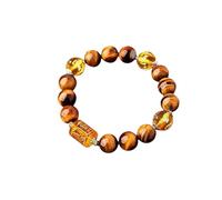 HXFFXHF Braccialetti con Perline di God di Gio ricchezza a Tre Facce, Braccialetti di Tratto di Cristallo Energia Feng Shui per Uomini attirano ricchezza e buona Fortuna, Braccialetto di Pietre