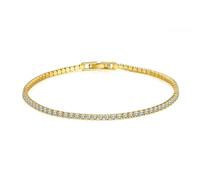 HXFFXHF Braccialetti di diamanti moissanite simulato per donne regalo di compleanno in oro bianco in oro bianco