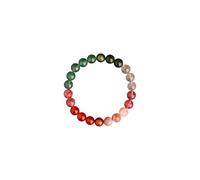 HXFFXHF Braccialetti Feng Shui con Perline di Cristallo per Donne Uomini, Cinque Elementi Pietre Naturali Braccialetti fortunati per la Meditazione, Braccialetto Elastico di Protezione attrarre