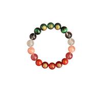 HXFFXHF Bracciali Feng Shui in Perline di Cristallo, Cinque Elementi Dio dei Braccialetti di ricchezza attirano fortunati ricchi per Gli Uomini, Pietre Naturali Bracciale allungate per la Meditazione