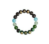 HXFFXHF Bracciali Feng Shui in Perline di Cristallo, Cinque Elementi Dio dei Braccialetti di ricchezza attirano fortunati ricchi per Gli Uomini, Pietre Naturali Bracciale allungate per la Meditazione