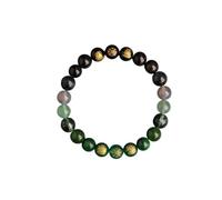 HXFFXHF Bracciali Feng Shui in Perline di Cristallo, Cinque Elementi Dio dei Braccialetti di ricchezza attirano fortunati ricchi per Gli Uomini, Pietre Naturali Bracciale allungate per la Meditazione