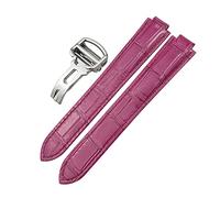 HXFFXHF Canda di guardia in pelle genuina 14mm 16mm 18mm 20mm 22mm per ballon bleu de tipo convesso cinghia di orologio da vitello colorato (colore: rosso, dimensione: 16mm)