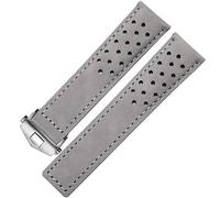 HXFFXHF Canda d'orologio in pelle genuina per orologio con fibbia pieghevole 20mm 22mm grigio marrone marrone coda band (colore: nero grigio, taglia: 20mm)