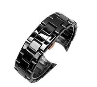 HXFFXHF Ceramics Canda di guardia per Armani AR1451 AR1452 AR1400 AR1410 Cingcio d'oro con chiusura a farfalla in acciaio inossidabile 22 24 mm di orologio (colore: AR1410)