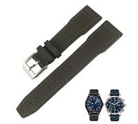 HXFFXHF Cinghia di orologio in nylon 21mm da 20 mm adatto per iwc iw377714 mark18 pilot stop pistola in pelle di guardia