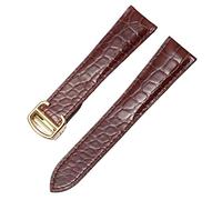 HXFFXHF Cinghia di orologio in pelle genuina alligator per carrello da solista London Calibo Watch Watch Band Uomo e donne 16mm 18mm 20mm 22mm (colore: rosso nero, taglia: 24mm)