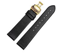 HXFFXHF Cinghia di orologio in pelle per uomini e donne -Accessori per fibbia morbidi sottili Catena di orologi a grana semplice (D, 19 mm)
