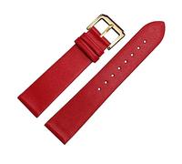 HXFFXHF Cinghia di orologio in pelle per uomini e donne -Accessori per fibbia morbidi sottili Catena di orologio a grano semplice (16 mm)