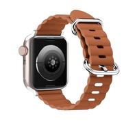 HXFFXHF Cinturino in pelle oceanica per banda 44mm 45mm 40mm 38mm 42mm S10 46mm 42mm Ultra 49 mm Bracciale Correa Iwatch Serie 7 SE 8 5 3 Canda di guardia