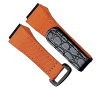 HXFFXHF Cinturino in tessuto in nylon da 25 mm con banda di guardia in pelle per il braccialetto Mille Band per Richard Watch per la versione a barra a molla