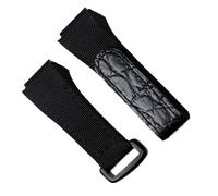 HXFFXHF Cinturino in tessuto in nylon da 25 mm con banda di guardia in pelle per il braccialetto Mille Band per Richard Watch per la versione a barra a molla